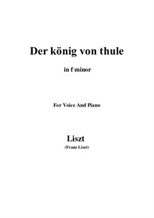 Der könig von thule, S.278: F minor by Franz Liszt