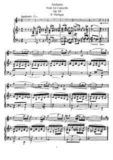 Concerto for Flute and Orchestra No.1, Op.69: Andante. Arrangement for flute and piano by Bernhard Molique