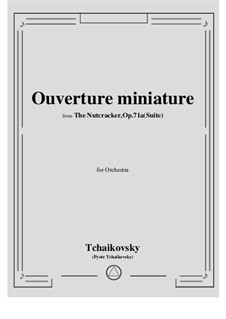 No.1 Miniature Overture : Score, parts by Pyotr Tchaikovsky