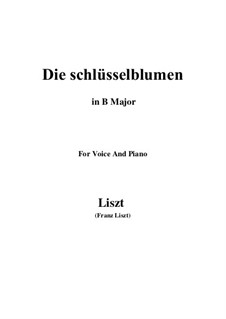 Muttergottes-Sträusslein zum Mai-Monate, S.316: No.2 Die schlüsselblumen in B Major by Franz Liszt