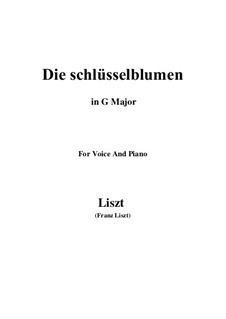 Muttergottes-Sträusslein zum Mai-Monate, S.316: No.2 Die schlüsselblumen in G Major by Franz Liszt
