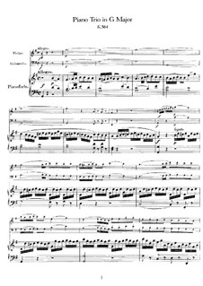Piano Trio No.6 in G Major, K.564: Full score by Wolfgang Amadeus Mozart