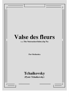 No.8 Waltz of the Flowers: For orchestra by Pyotr Tchaikovsky