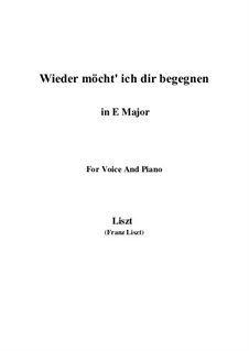 Wieder möcht ich dir begegnen, S.322: E Major by Franz Liszt