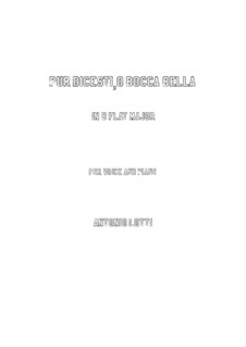 Pur dicesti, o bocca bella: B flat Major by Antonio Lotti
