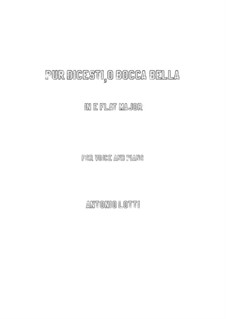 Pur dicesti, o bocca bella: E flat Major by Antonio Lotti