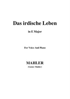 Das irdische Leben: E Major by Gustav Mahler