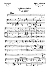 Three Songs, Op.31: No.1 Löwenbraut (Lion's Bride) by Robert Schumann