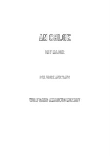 An Chloe, K.524: F Major by Wolfgang Amadeus Mozart