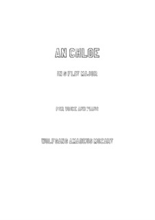 An Chloe, K.524: G flat Major by Wolfgang Amadeus Mozart