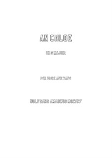 An Chloe, K.524: G Major by Wolfgang Amadeus Mozart
