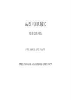An Chloe, K.524: D Major by Wolfgang Amadeus Mozart