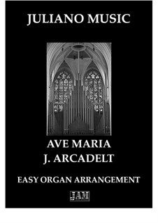 Ave Maria: For easy organ by Jacques Arcadelt