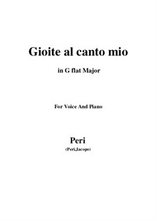Euridice: Gioite al canto mio (G flat Major), ver.1 by Jacopo Peri