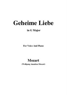 Geheime Liebe, K.150: G Major by Wolfgang Amadeus Mozart