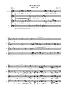 Ovis et hedos; choir work for SATB, MVWV 1341: Ovis et hedos; choir work for SATB by Maurice Verheul