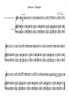 10 Easy Classical Pieces for Tenor Saxophone and Piano Vol.2: Silent Night by Johann Sebastian Bach, Henry Purcell, Georges Bizet, Ludwig van Beethoven, Edvard Grieg, Alexander Borodin, Pyotr Tchaikovsky, Franz Xaver Gruber