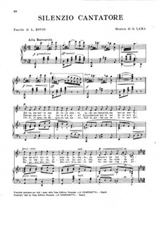 Silenzio cantatore: Silenzio cantatore by Gaetano Lama