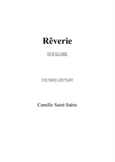 Reverie: D Major by Camille Saint-Saëns