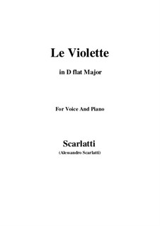 Le Violette: D flat Major by Alessandro Scarlatti