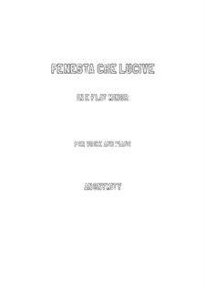 Fenesta che lucivi: E flat minor by Vincenzo de Meglio