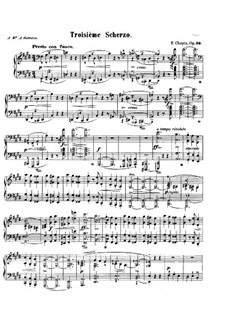 Scherzo No.3 in C Sharp Minor, Op.39: For piano by Frédéric Chopin