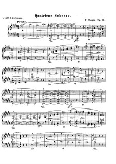 Scherzo No.4 in E Major, Op.54: For piano by Frédéric Chopin