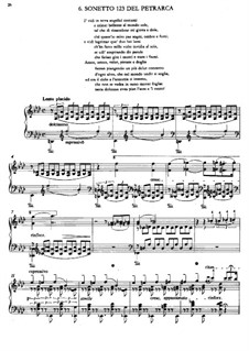 Deuxième année. Italie, S.161: No.6 Sonetto 123 del Petrarca by Franz Liszt