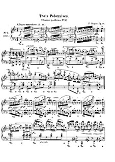 Polonaises, Op. posth.71: Complete set by Frédéric Chopin