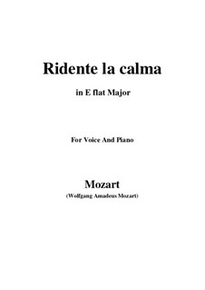 Ridente la calma, K.152/K.210a: E flat Major by Wolfgang Amadeus Mozart, Josef Mysliveček