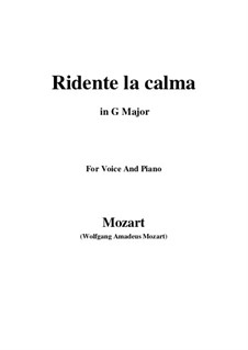 Ridente la calma, K.152/K.210a: G Major by Wolfgang Amadeus Mozart, Josef Mysliveček