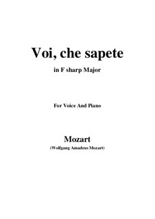 Voi, che sapete: F sharp Major by Wolfgang Amadeus Mozart