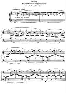 No.1 Doctor Gradus ad Parnassum: For piano by Claude Debussy