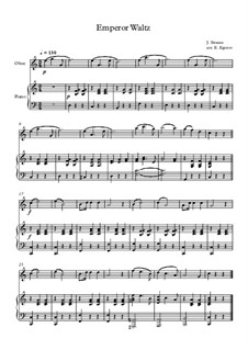 Emperor Waltz, Op.437: For oboe and piano by Johann Strauss (Sohn)