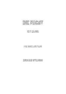 Die Nacht, Op.76 No.4: F Major by Richard Strauss