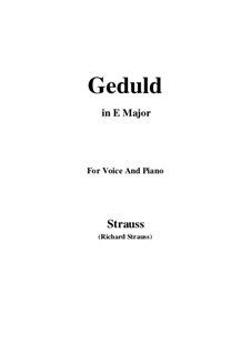 No.5 Geduld: E Major by Richard Strauss