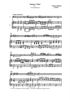 Sonate, C-Dur, für Viola und Klavier: Partitur by Thomas Bäurle