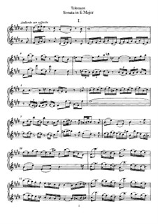 Sonata for Piano in E Major: Sonata for Piano in E Major by Georg Philipp Telemann