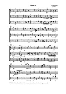 Menuett, C-Dur, für 2 Violinen und Violoncello: Menuett, C-Dur, für 2 Violinen und Violoncello by Thomas Bäurle