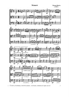 Menuett, C-Dur, für Violine, Viola und Violoncello: Menuett, C-Dur, für Violine, Viola und Violoncello by Thomas Bäurle