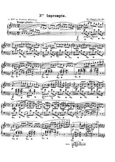 Impromptu No.3 in G Flat Major, Op.51: For piano by Frédéric Chopin