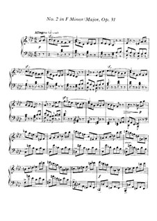 Impromptu for Piano No.2 in F Minor, Op.31: For a single performer by Gabriel Fauré