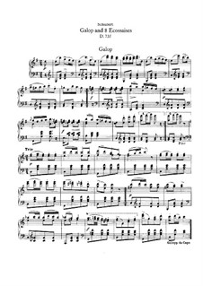 Galop and Eight Ecossaises, D.735: For piano by Franz Schubert