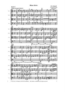 Orchestermaterial zu 'Messe Nr.7': Partitur by Charles Gounod