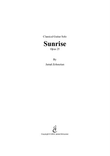 Sunrise, Op.25: Sunrise by Jamal Zohourian