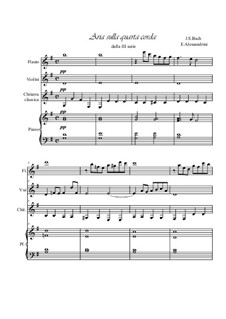 Aria: Version for quartet by Johann Sebastian Bach