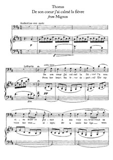 De son coeur j'ai calmé la fièvre!: For voice and piano by Ambroise Thomas