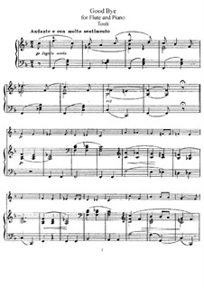 Good-Bye: For flute and piano by Francesco Paolo Tosti