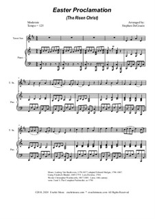 Easter Proclamation (The Risen Christ): For tenor saxophone and piano by Georg Friedrich Händel, Ludwig van Beethoven, folklore