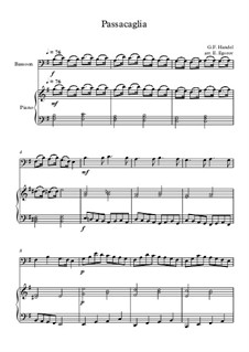10 Easy Classical Pieces for Bassoon and Piano Vol.3: Passacaglia by Edward MacDowell, Johann Strauss (Sohn), Johannes Brahms, Georg Friedrich Händel, Felix Mendelssohn-Bartholdy, Robert Schumann, Muzio Clementi, Giuseppe Verdi, Anton Rubinstein, Johan Halvorsen